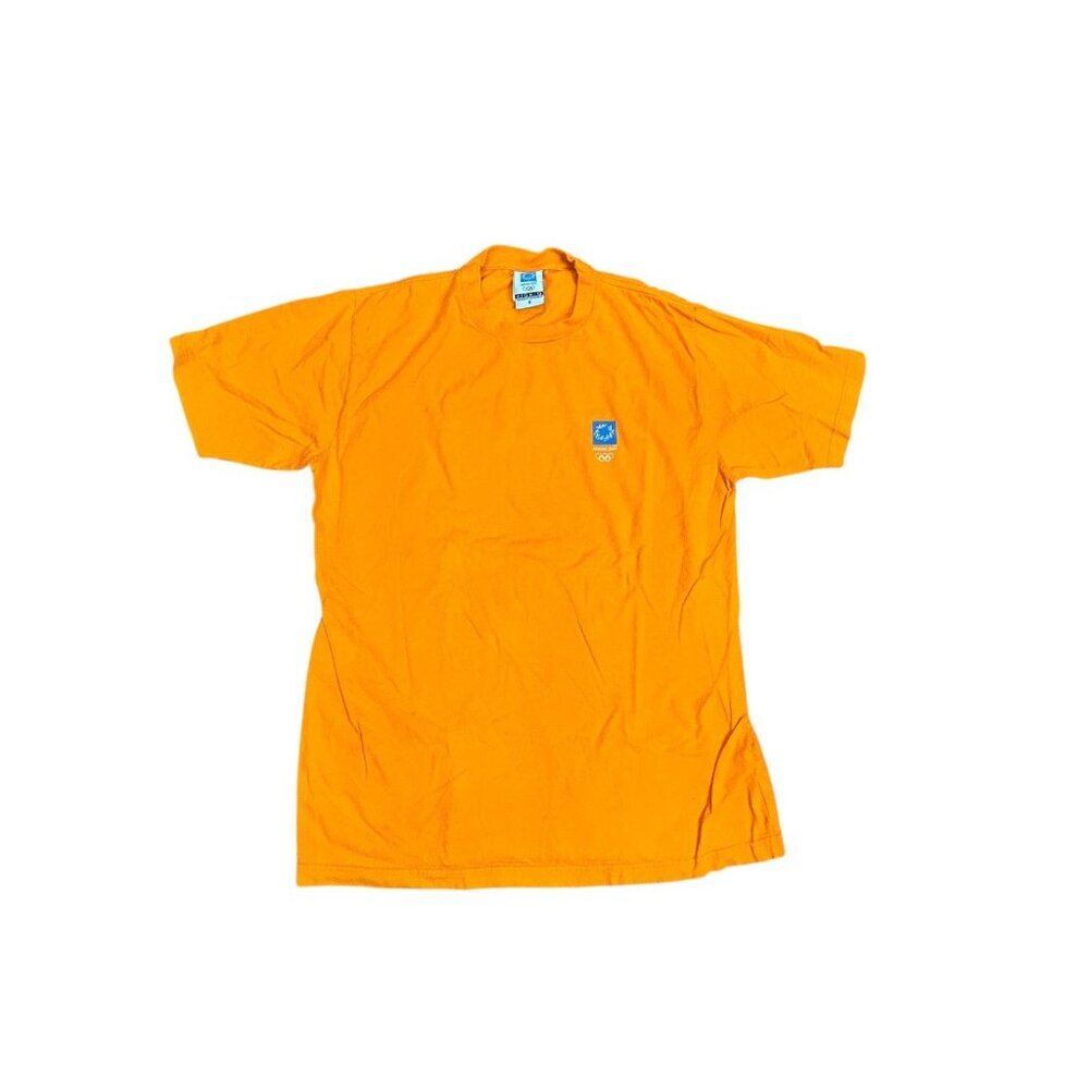 Athens 2004 Orange Summer Olympics T shirt Made in Greece Unisex  Size Small